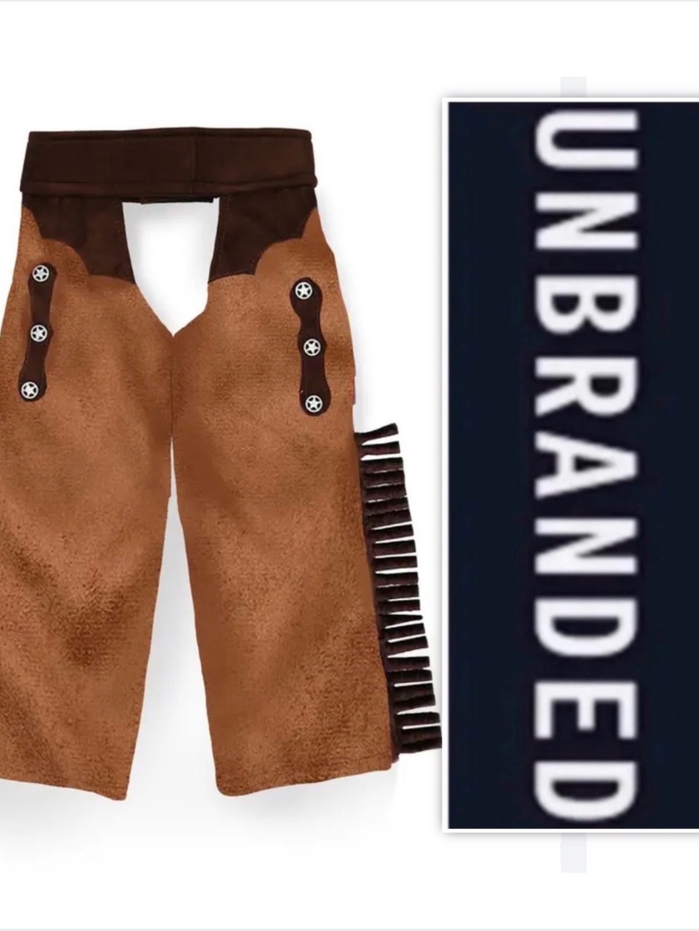 UNBRANDED Brown Western Cowboy Chaps